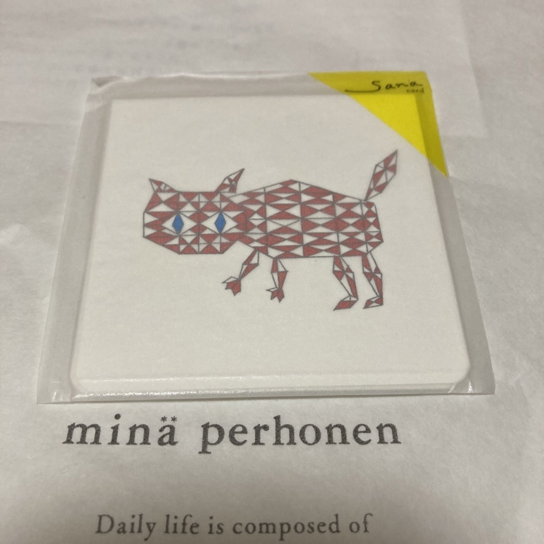 mina perhonen(ミナペルホネン)のミナペルホネン  sana card    metsa、soda water ハンドメイドの文具/ステーショナリー(カード/レター/ラッピング)の商品写真