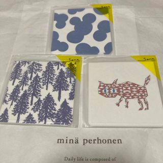 ミナペルホネン(mina perhonen)のミナペルホネン  sana card    metsa、soda water(カード/レター/ラッピング)