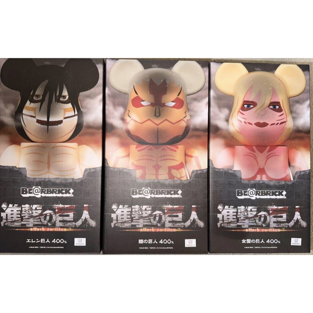 MEDICOM TOY - BE@RBRICK 進撃の巨人 400% 3体セットの通販 by MEDICOM TOY - BE@RBRICK 進撃の巨人 400% 3体セットの通販 by