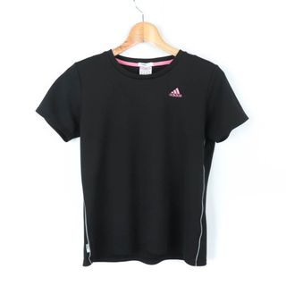 アディダス(adidas)のアディダス 半袖Tシャツ ワンポイントロゴ スポーツウエア クライマライト レディース Lサイズ ブラック adidas(Tシャツ(半袖/袖なし))