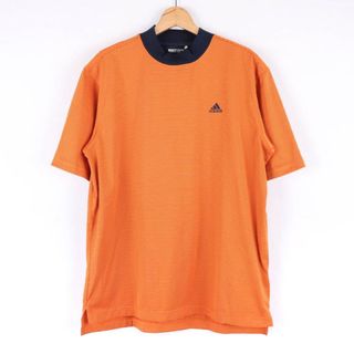 アディダス(adidas)のアディダス 半袖Tシャツ ボーダー柄 スポーツウエア クライマクール メンズ L/Gサイズ オレンジ adidas(Tシャツ/カットソー(半袖/袖なし))