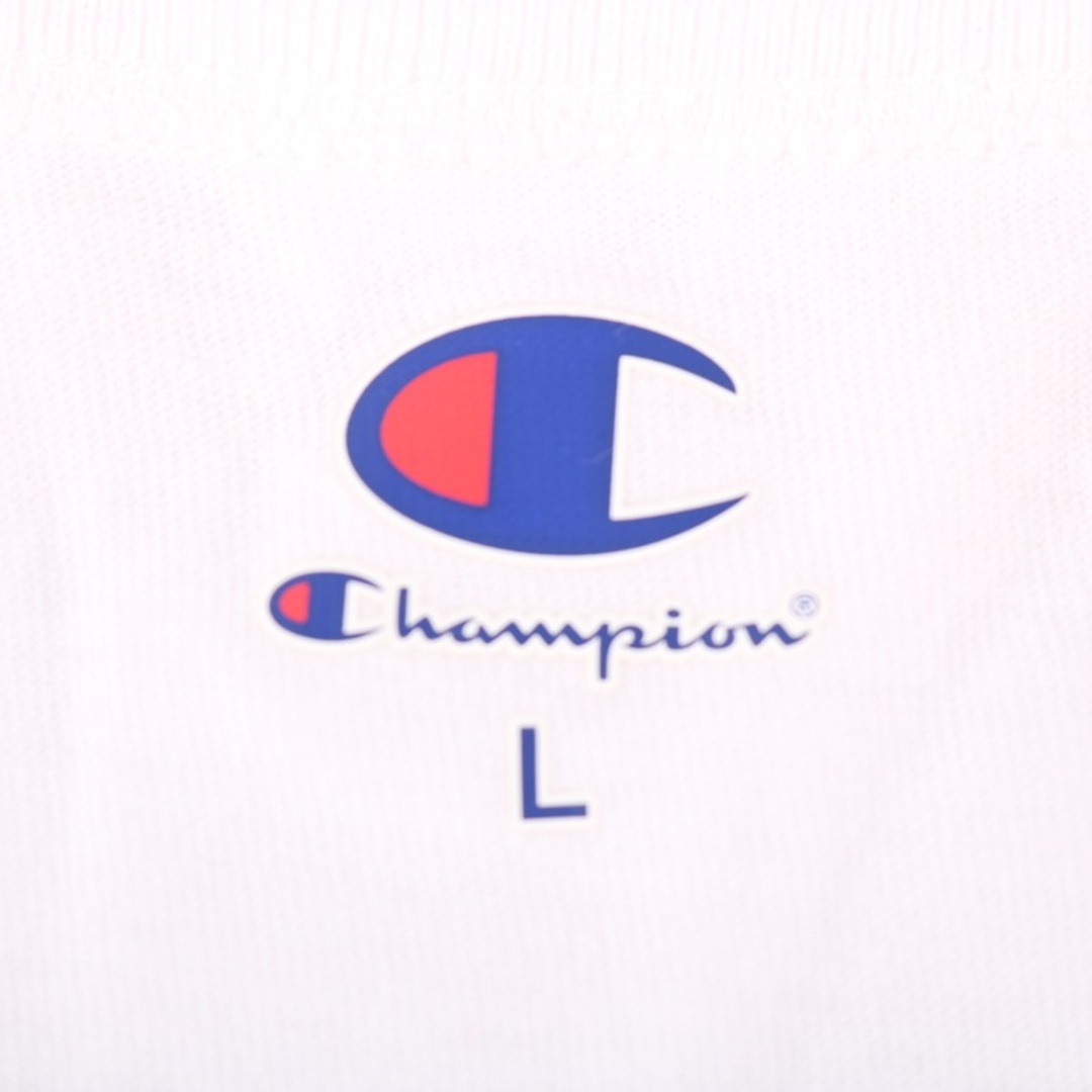Champion(チャンピオン)のチャンピオン 半袖Tシャツ 無地 コットン スポーツウエア メンズ Lサイズ ホワイト Champion メンズのトップス(Tシャツ/カットソー(半袖/袖なし))の商品写真