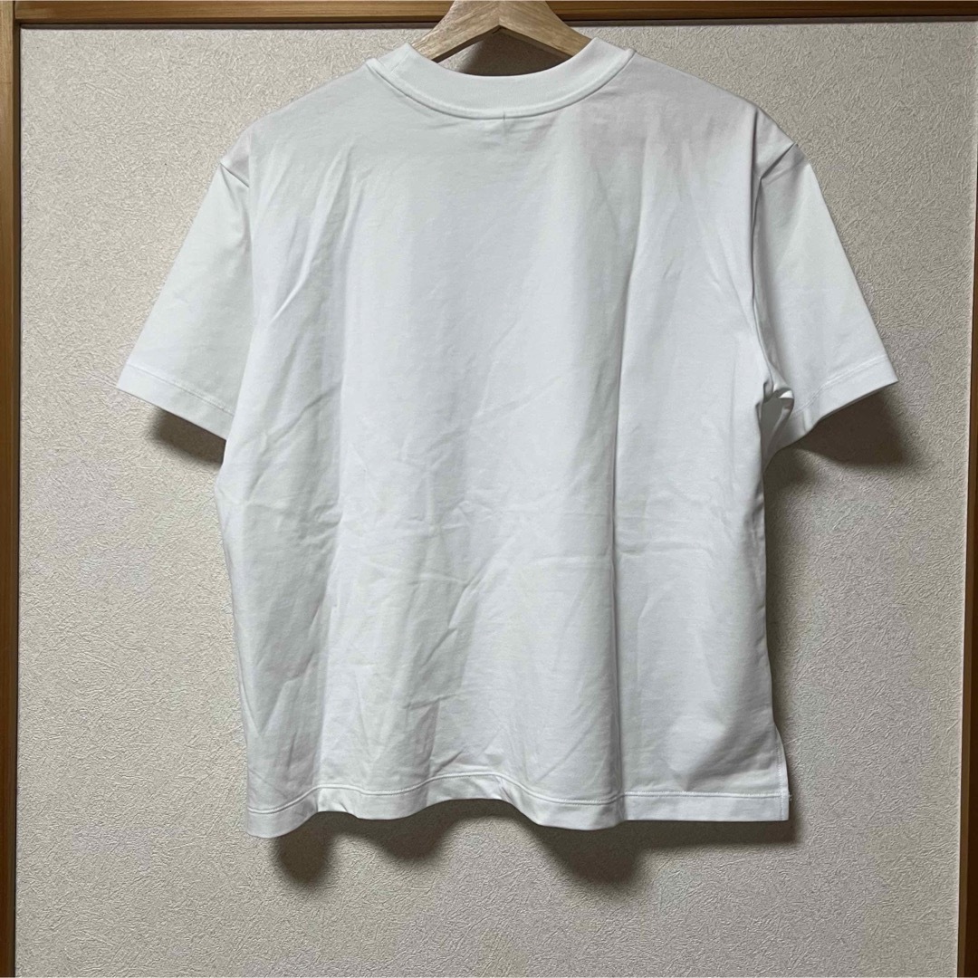 UNIQLO(ユニクロ)のUNIQLO　エアリズムコットンT（半袖）　ホワイト レディースのトップス(Tシャツ(半袖/袖なし))の商品写真