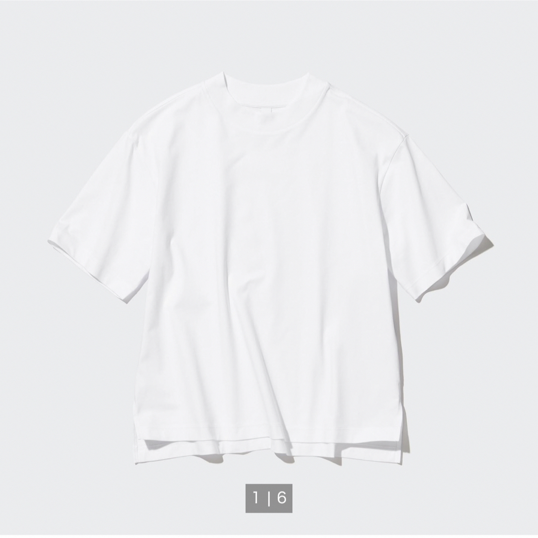 UNIQLO(ユニクロ)のUNIQLO　エアリズムコットンT（半袖）　ホワイト レディースのトップス(Tシャツ(半袖/袖なし))の商品写真