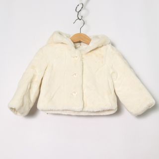 ギャップ(GAP)のギャップ ファージャケット ショートコート アウター ベビー 女の子用 18-24M/90サイズ オフホワイト GAP(ジャケット/コート)