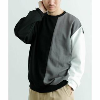 アーバンリサーチアイテムズ(URBAN RESEARCH ITEMS)の【BLK】ドレープジャージー 配色カットプルオーバー B(スウェット)