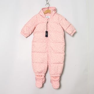 ギャップ(GAP)のギャップ ツナギ ジャンプスーツ ロンパース アウター ダウン 未使用品 ベビー 女の子用 12-18M/80サイズ ピンク GAP(その他)