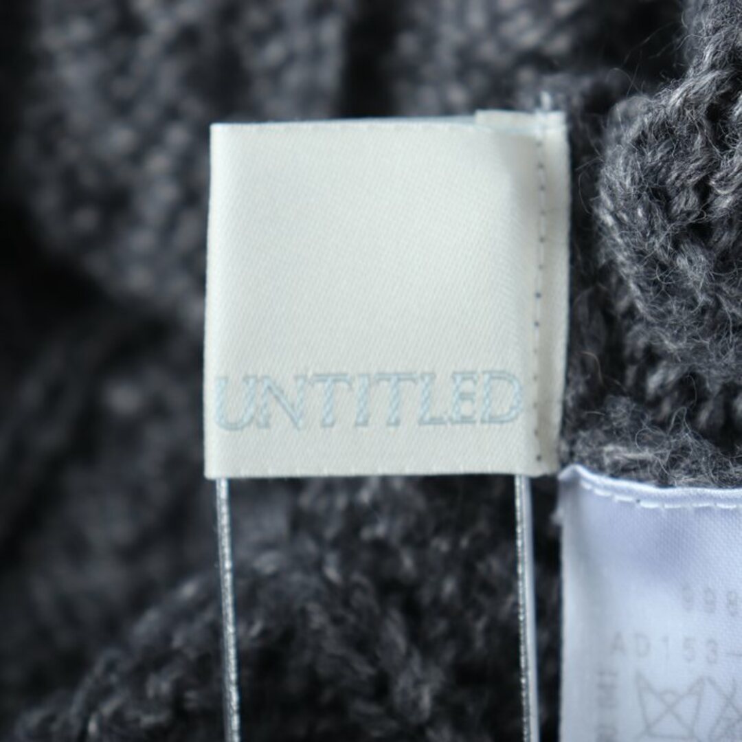 UNTITLED(アンタイトル)のアンタイトル ニット 長袖 ケーブル編み ウール混 トップス レディース 2サイズ グレー UNTITLED レディースのトップス(ニット/セーター)の商品写真