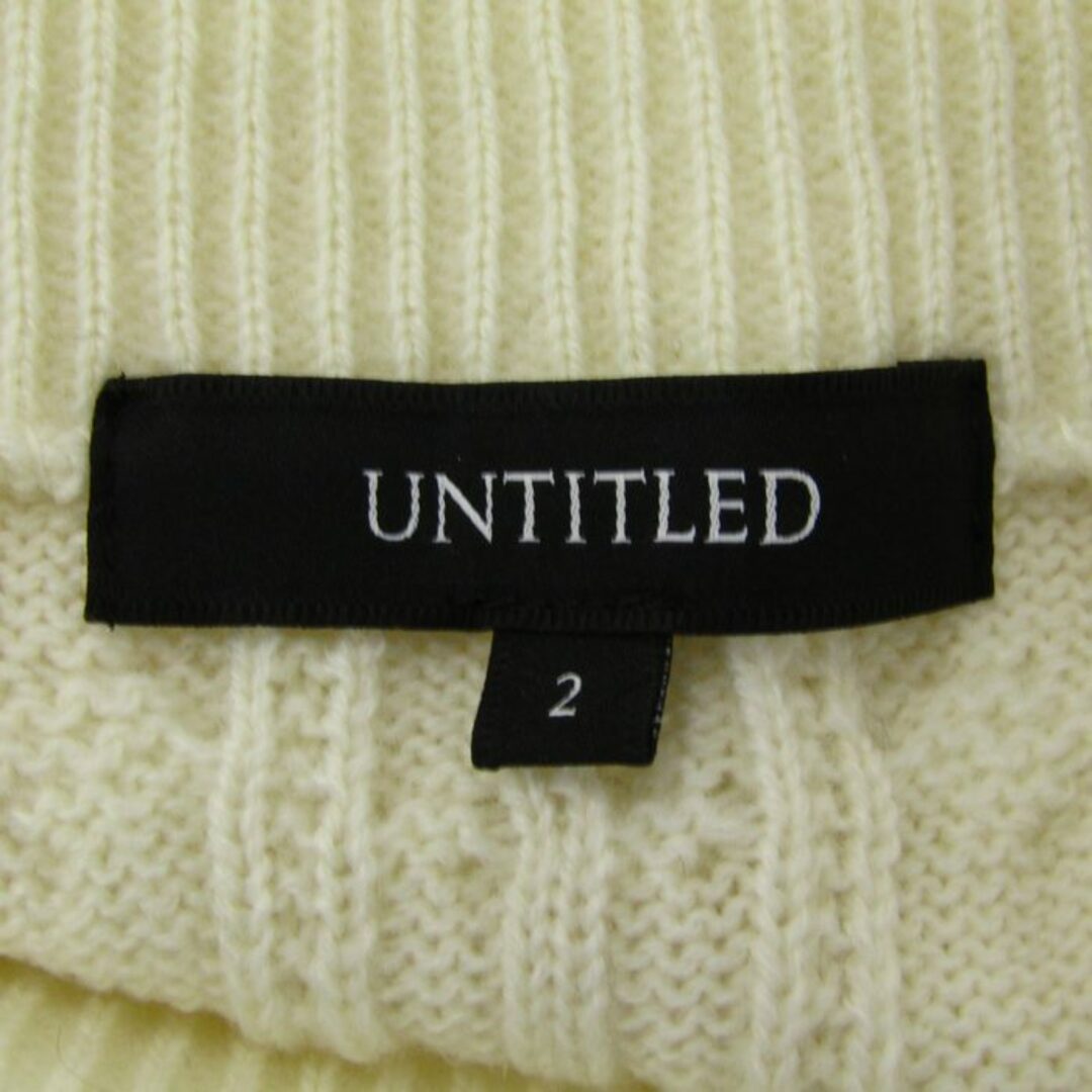 UNTITLED(アンタイトル)のアンタイトル ニット 長袖 ケーブル編み ウール混 日本製 トップス レディース 2サイズ ホワイト系 UNTITLED レディースのトップス(ニット/セーター)の商品写真