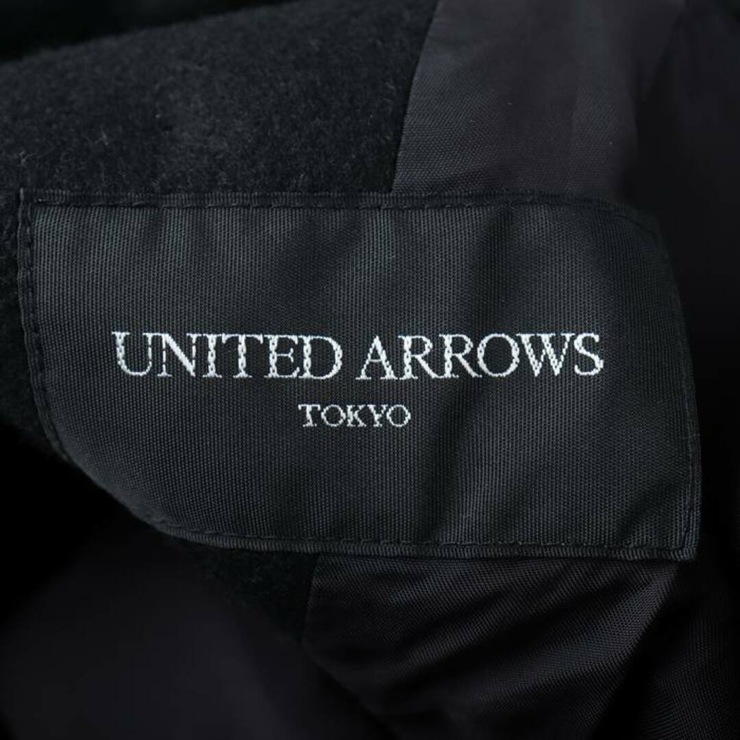 UNITED ARROWS(ユナイテッドアローズ)のユナイテッドアローズ ピーコート ウール混 アウター 黒 レディース 40サイズ ブラック UNITED ARROWS レディースのジャケット/アウター(ピーコート)の商品写真