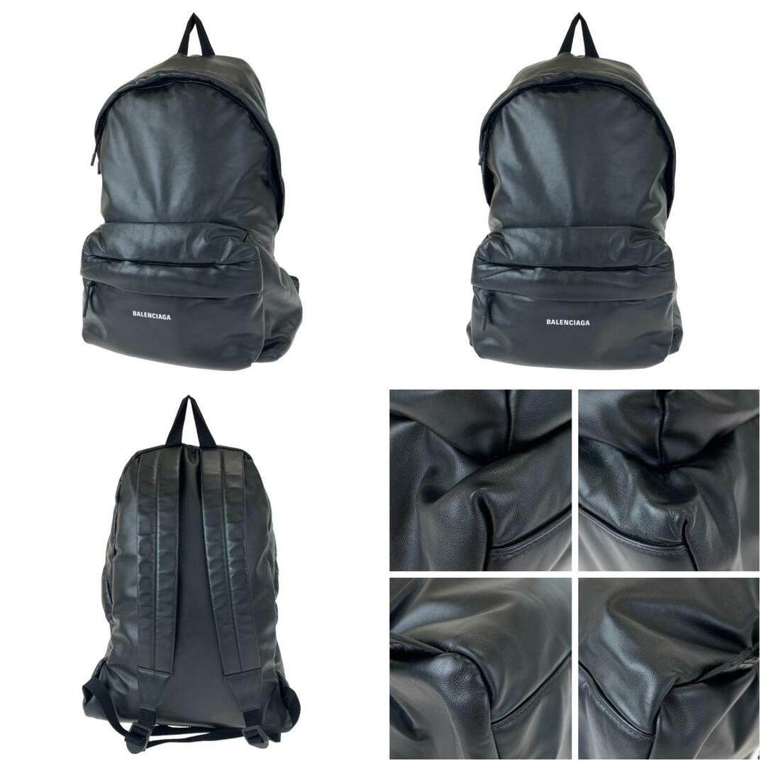 Balenciaga(バレンシアガ)のBALENCIAGA バレンシアガ PUFFY ブラック 黒 カーフ リュック バックパック メンズ 404916 【中古】 メンズのバッグ(バッグパック/リュック)の商品写真