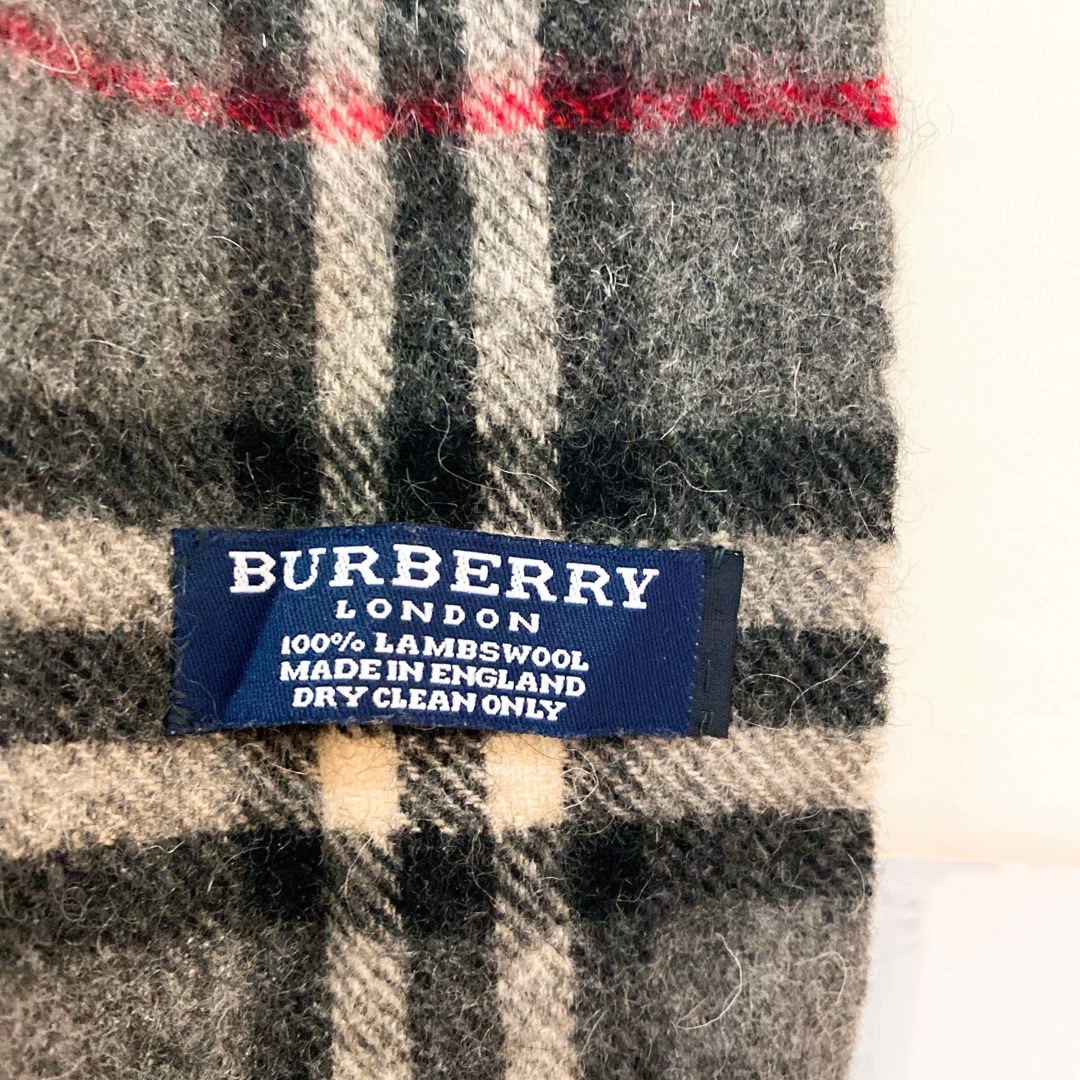 BURBERRY(バーバリー)のBurberry バーバリー　マフラー　ストール　ノバチェック　ウール　グレー レディースのファッション小物(マフラー/ショール)の商品写真