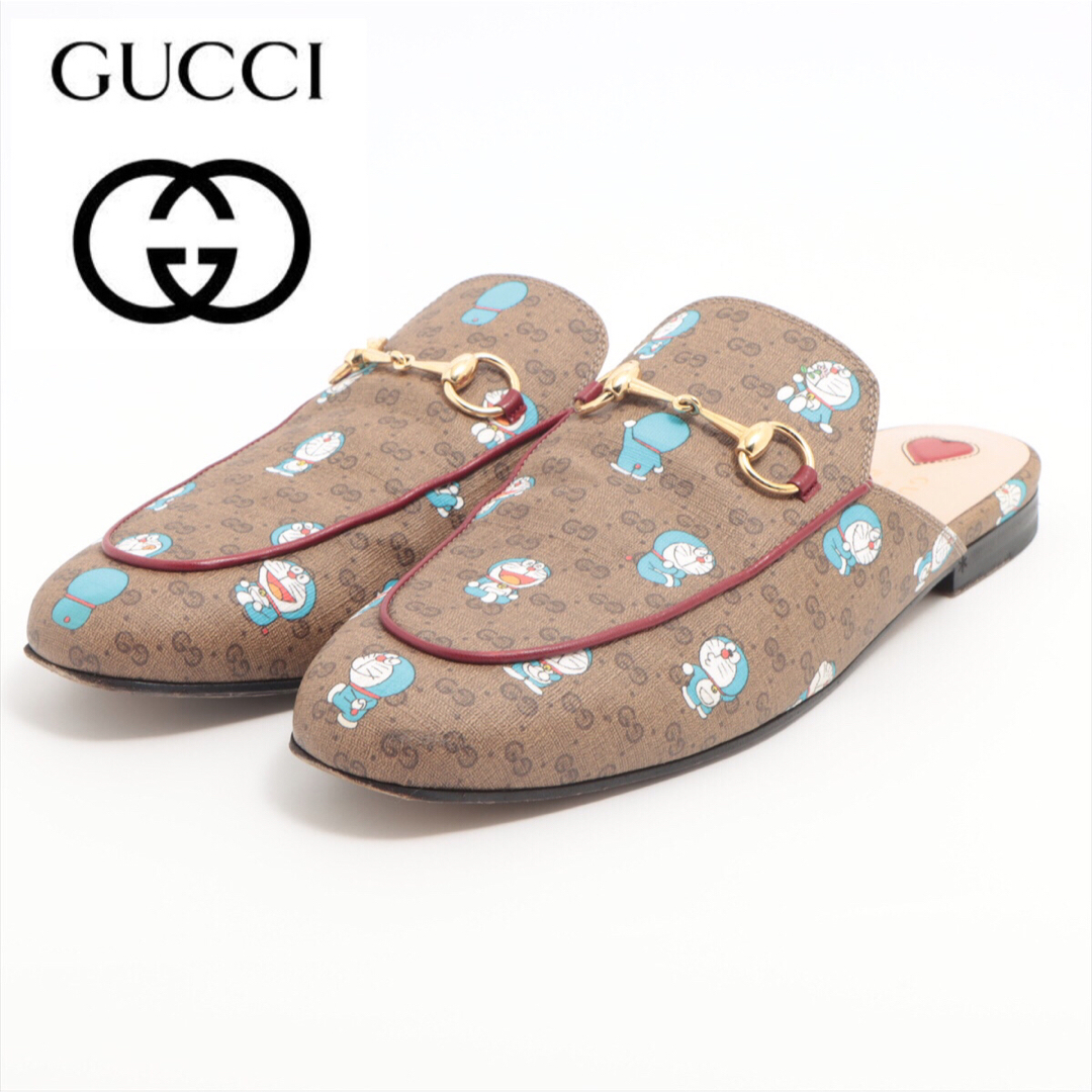 Gucci(グッチ)のGUCCI グッチ×ドラえもん プリンスタウン ファブリック ミュール レディースの靴/シューズ(ミュール)の商品写真