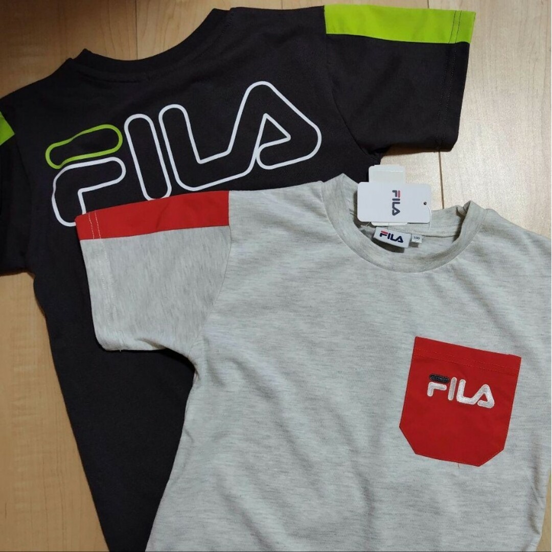 FILA(フィラ)の【タグ付き】FILA　フィラ　ポケット付き　半袖Tシャツ　2点セット　130cm キッズ/ベビー/マタニティのキッズ服男の子用(90cm~)(Tシャツ/カットソー)の商品写真