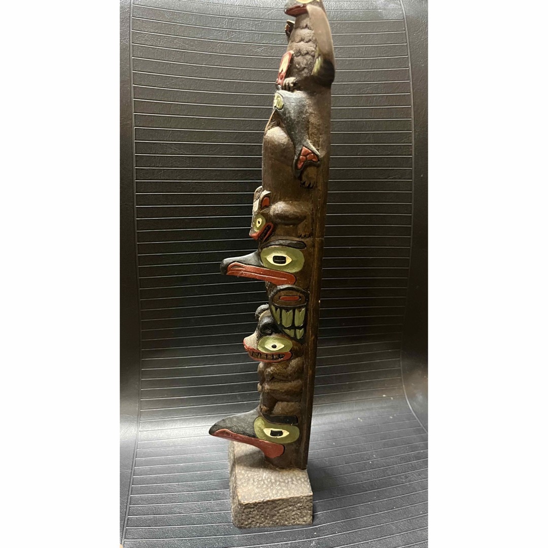 BOMA☆カナダ先住民 工芸品 木彫り トーテムポール ヴィンテージ 木工 BOMA☆カナダ先住民 工芸品 木彫り トーテムポール ヴィンテージ 木工