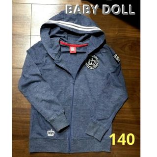 ベビードール(BABYDOLL)のBABY DOLL 140 パーカー　ネイビー　フード付きトップス(Tシャツ/カットソー)