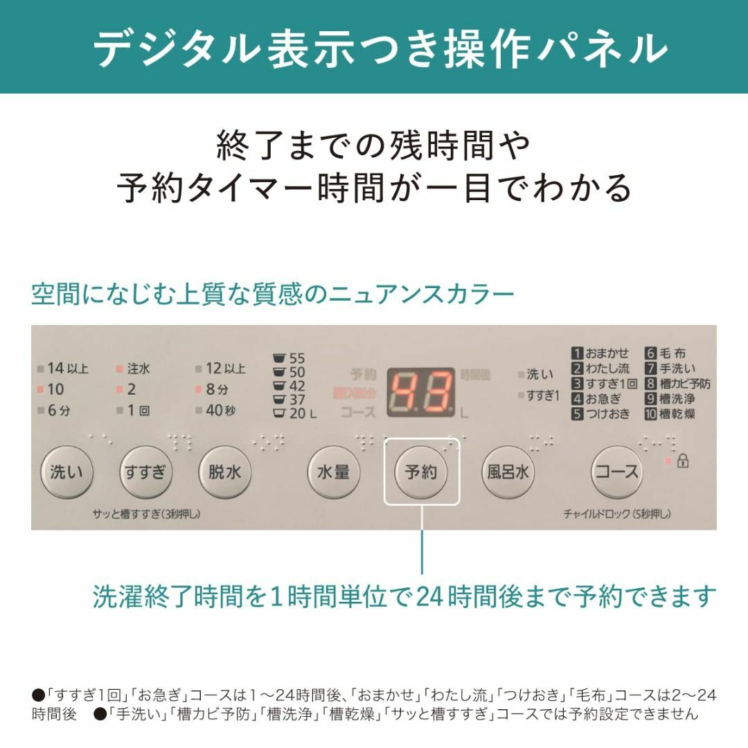 パナソニック 全自動洗濯機 7kg NA-F7PB1-C エクリュベージュ ビッ スマホ/家電/カメラの生活家電(洗濯機)の商品写真