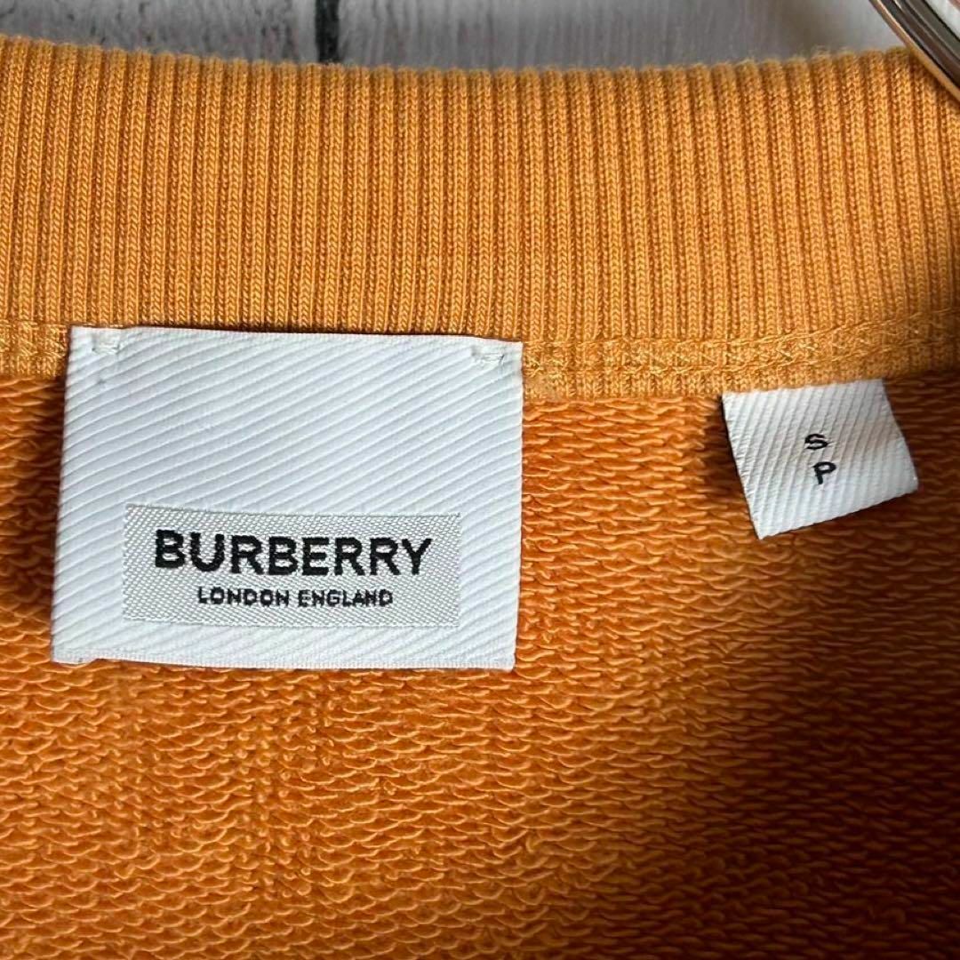 BURBERRY(バーバリー)の【超希少デザイン】バーバリー☆センター刺繍ビッグロゴ入りスウェット 入手困難 メンズのトップス(スウェット)の商品写真