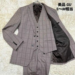 ジーユー(GU)の【美品】GU スリーピース　サイズS〜M グレンチェック(セットアップ)