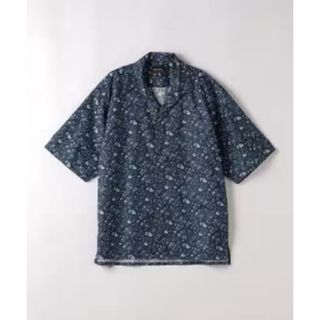 ユナイテッドアローズグリーンレーベルリラクシング(UNITED ARROWS green label relaxing)のUNITED ARROWS ミュルーズ オープンカラーシャツ(NAVY)(シャツ)