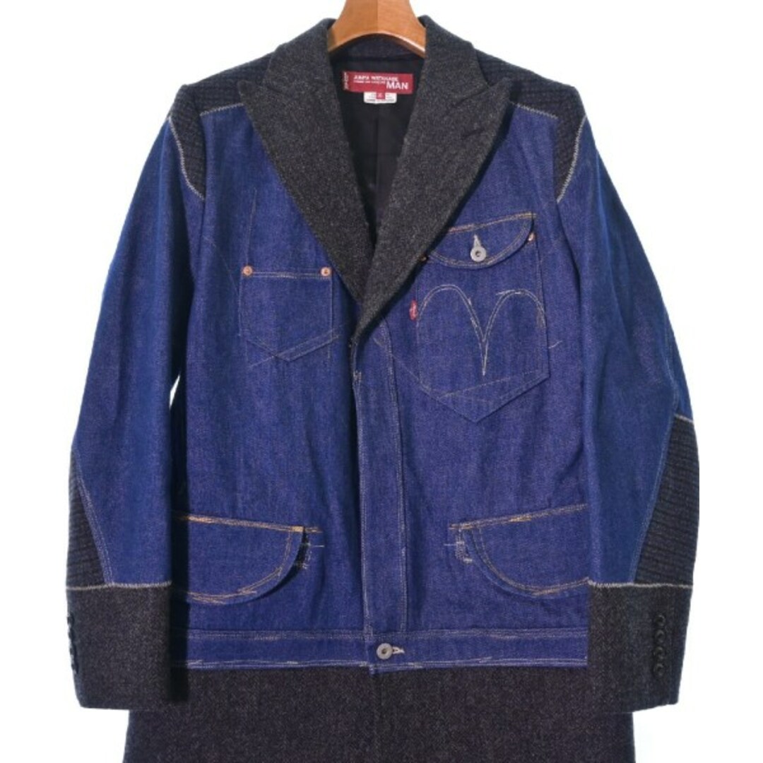 JUNYA WATANABE MAN(ジュンヤワタナベマン)のJUNYA WATANABE MAN コート（その他） XS 青系xグレー 【古着】【中古】 メンズのジャケット/アウター(その他)の商品写真