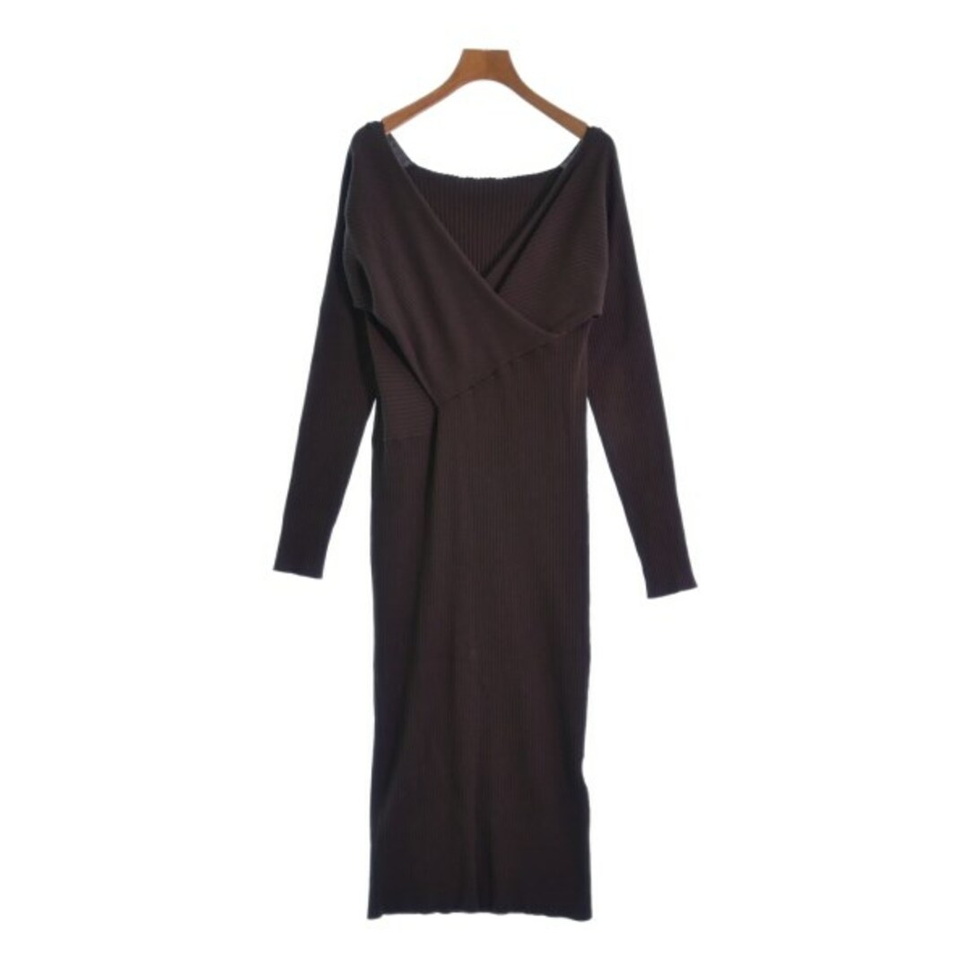 Loungedress(ラウンジドレス)のLoungedress ラウンジドレス ワンピース F 茶 【古着】【中古】 レディースのワンピース(ひざ丈ワンピース)の商品写真