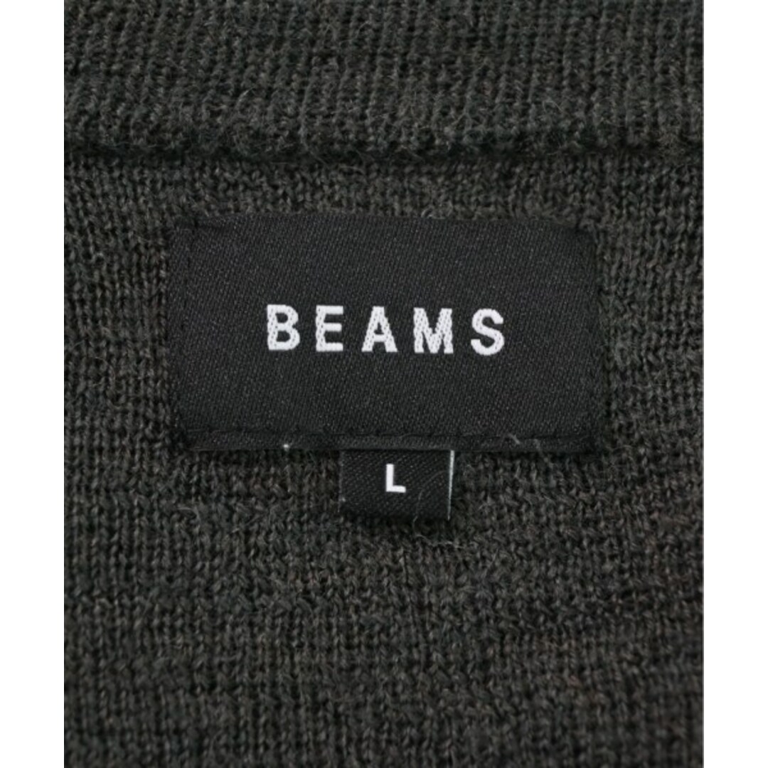 BEAMS(ビームス)のBEAMS ビームス ニット・セーター L カーキ 【古着】【中古】 メンズのトップス(ニット/セーター)の商品写真