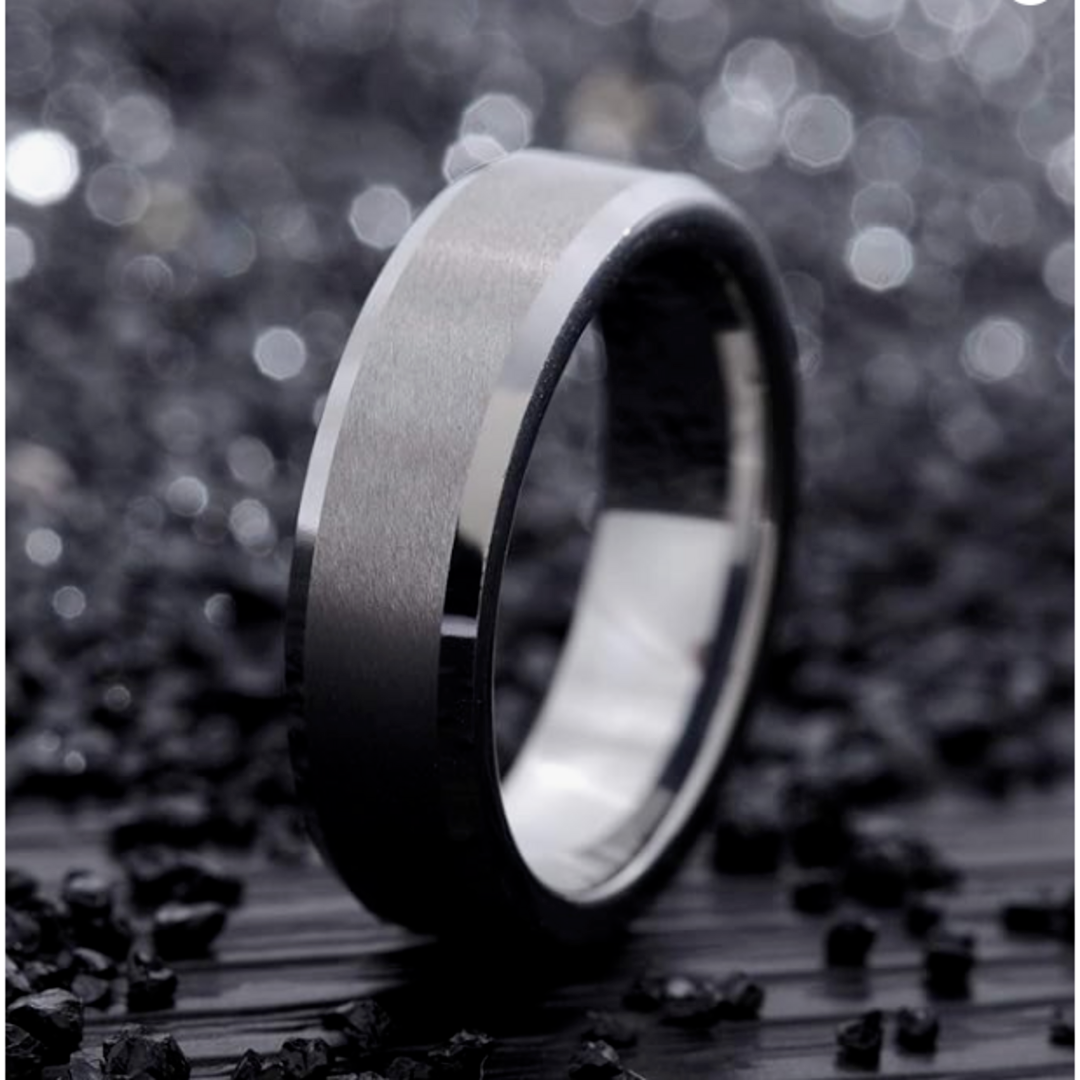 【RN132】リング　アクセサリー 　メンズ 　シルバー　タングステン 　指輪 メンズのアクセサリー(リング(指輪))の商品写真