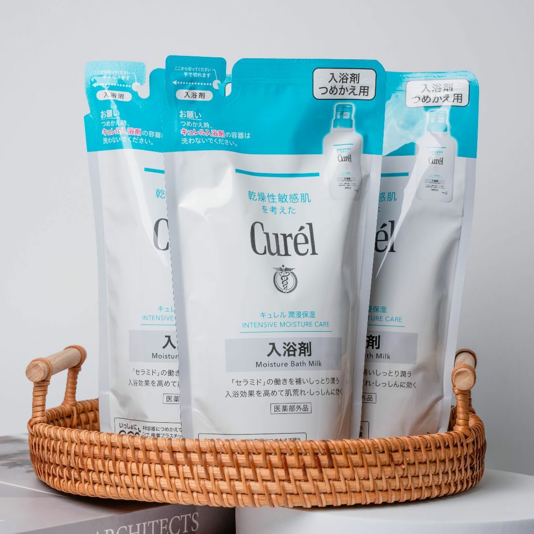 Curel(キュレル)のキュレル　入浴剤　詰め替え用　360ml×3袋セット コスメ/美容のボディケア(入浴剤/バスソルト)の商品写真