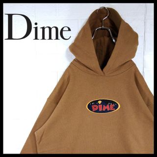 【Dime】シティロゴ刺繍　裏起毛　プルオーバーパーカー(新品未使用タグ付き)(パーカー)