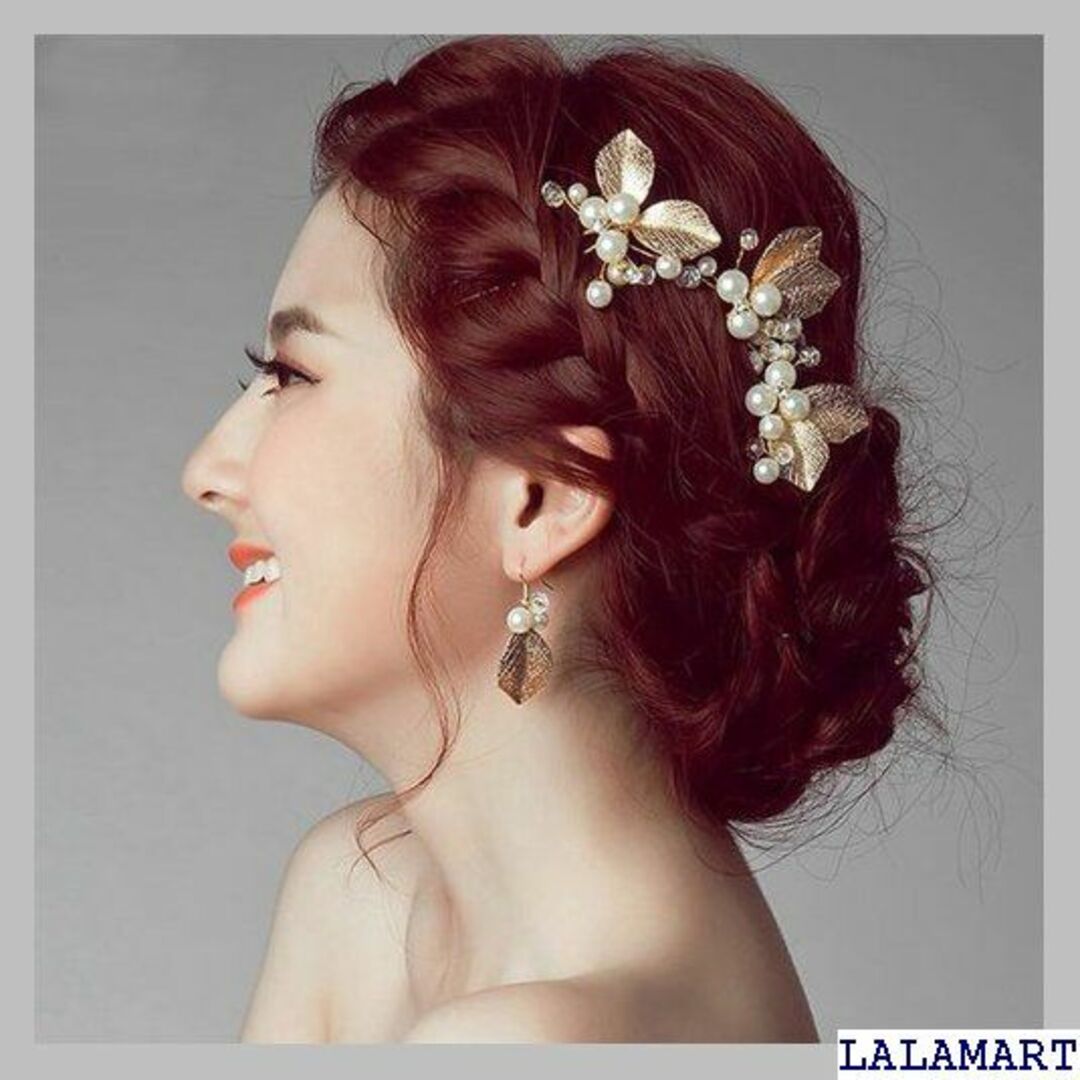 ☆人気商品 AVILMORE リーフモチーフ パールヘアピ 3個セット 295 レディースのレディース その他(その他)の商品写真