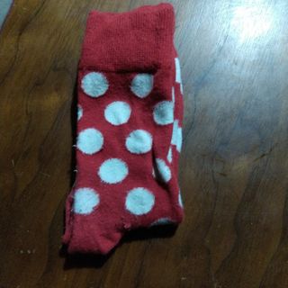 ハッピーソックス(Happy Socks)のハッピーソックス 赤 ドット柄(ソックス)