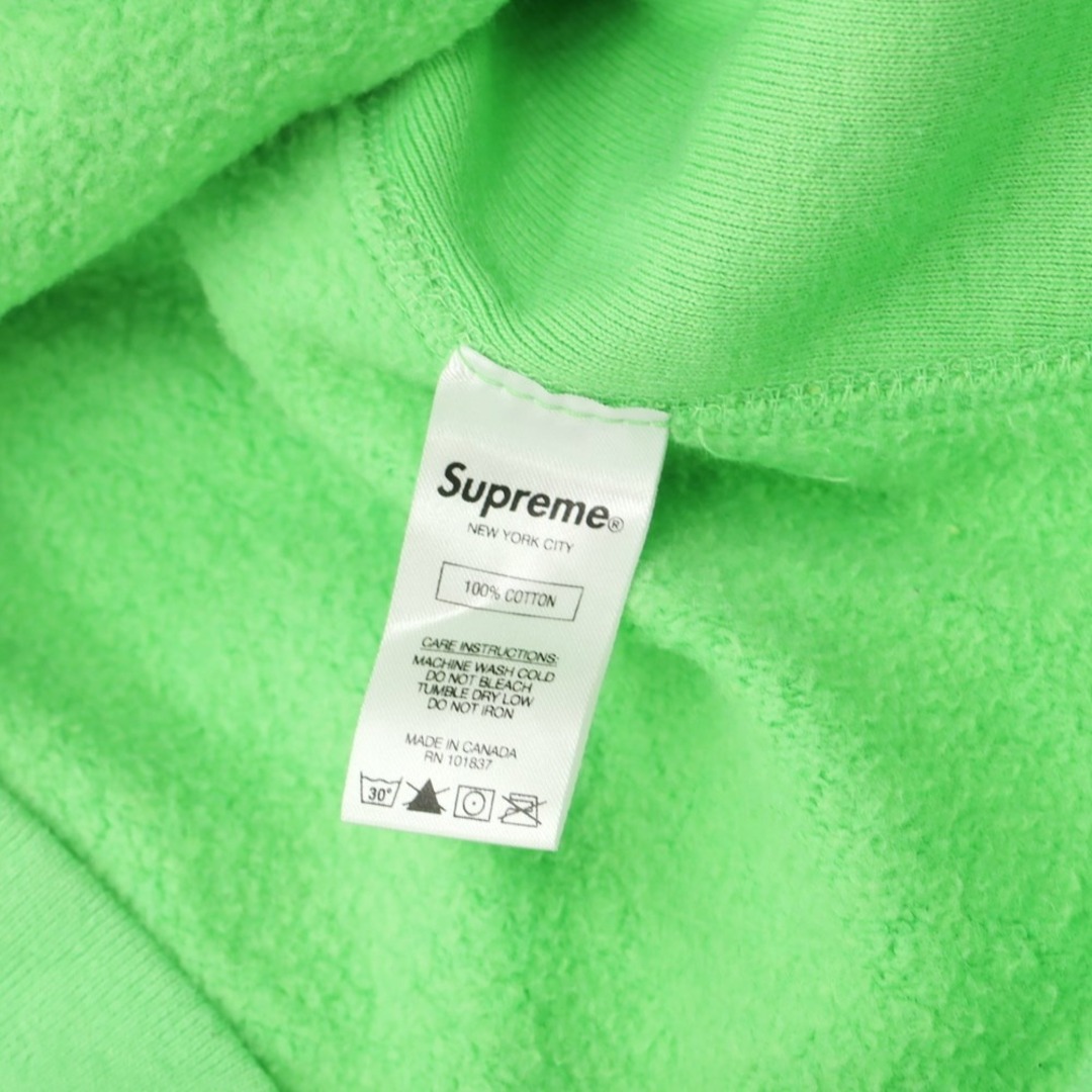 Supreme(シュプリーム)の【中古】シュプリーム Supreme 2019年秋冬 Micro Logo Hooded Sweatshirt プルオーバー パーカー ライトグリーン【サイズL】【メンズ】 メンズのトップス(パーカー)の商品写真