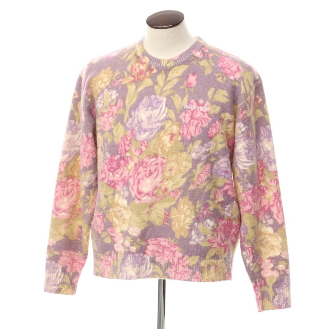 Supreme(シュプリーム)の【中古】シュプリーム Supreme 2019年春夏 Printed Floral Angora Sweater プルオーバーニット ピンクxパープル【サイズL】【メンズ】 メンズのトップス(ニット/セーター)の商品写真