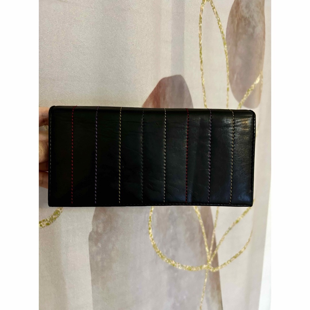 Paul Smith(ポールスミス)のポールスミス マルチストライプ キルティング 長財布 ブラック メンズのファッション小物(長財布)の商品写真