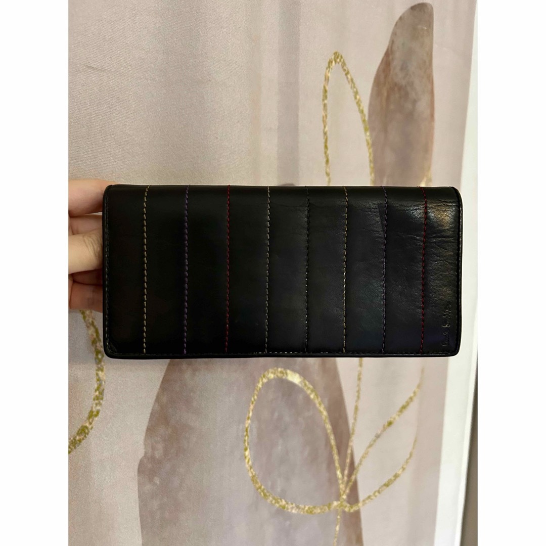 Paul Smith(ポールスミス)のポールスミス マルチストライプ キルティング 長財布 ブラック メンズのファッション小物(長財布)の商品写真