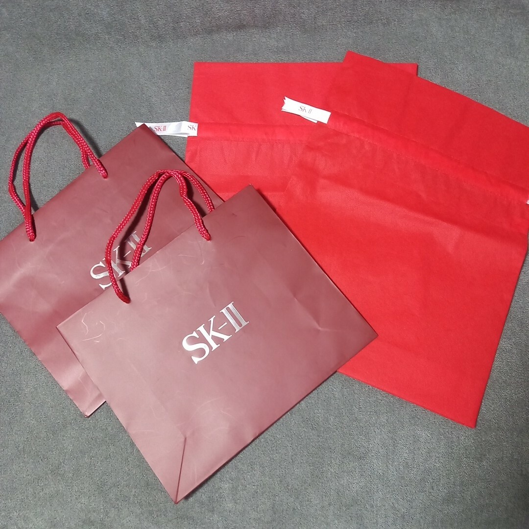 SK-II(エスケーツー)のSK-II/エスケーツー ショッパー ショップ紙袋 巾着 ギフト 2セット レディースのバッグ(ショップ袋)の商品写真