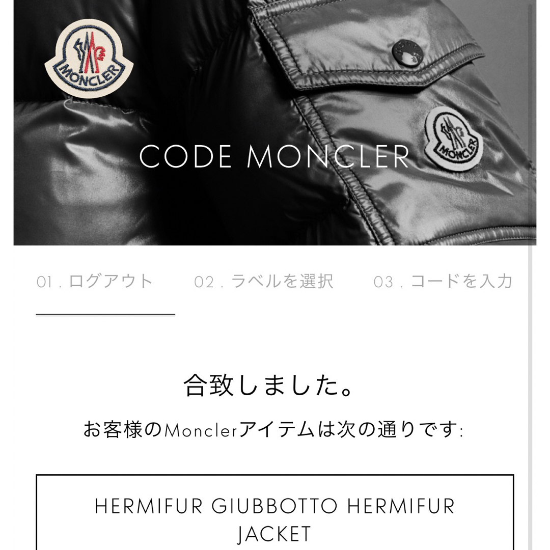 MONCLER(モンクレール)のMONCLER HERMIFUR エルミファー グレー00 ダウンコート　ダウン レディースのジャケット/アウター(ダウンコート)の商品写真