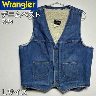 Wrangler - 【レア美品】70年代 Wrangler ラングラー デニムベスト L相当