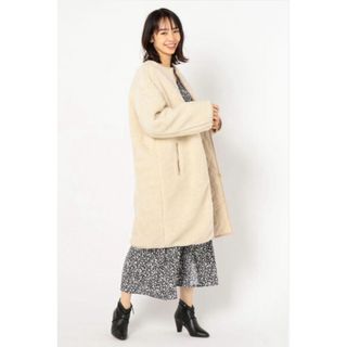 美品 23AW 今期 完売 ショールカラー 中綿 ロング コート