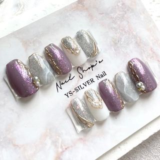 ☆現品ネイルチップ✴︎ニュアンスネイル✴︎フラッシュネイル(つけ爪/ネイルチップ)