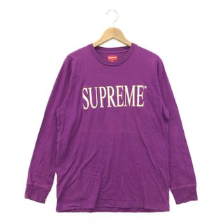 シュプリーム(Supreme)のシュプリーム Supreme クールネックロゴ長袖Tシャツ    メンズ M(Tシャツ/カットソー(七分/長袖))