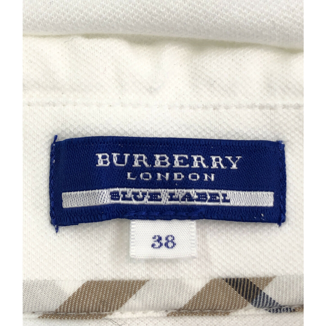 BURBERRY BLUE LABEL(バーバリーブルーレーベル)のバーバリーブルーレーベル ロゴ刺繍半袖ポロシャツ レディース 38 レディースのトップス(ポロシャツ)の商品写真