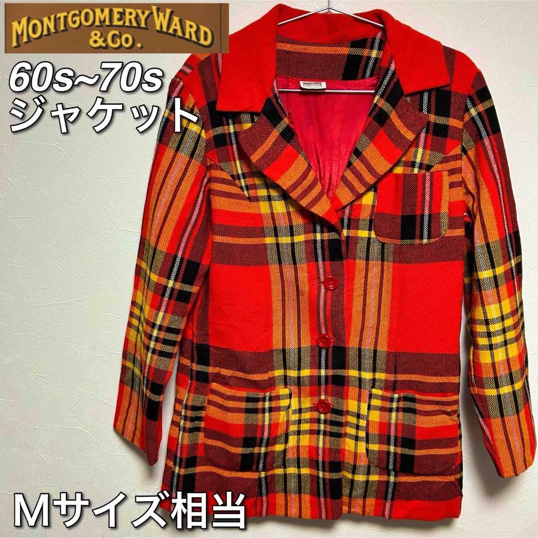 VINTAGE(ヴィンテージ)の【激レア美品】60s70s モンゴメリーワード シャツ ジャケット M メンズのジャケット/アウター(ブルゾン)の商品写真