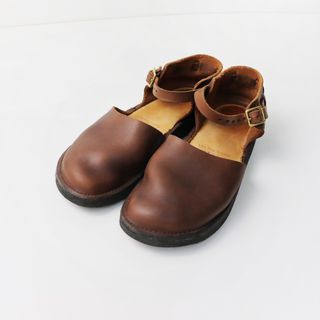 オーロラシューズ AURORA SHOES MARY JANE レザーストラップシューズ 7.5C/ブラウン 24.5cm メリージェーン【2400013704786】(その他)