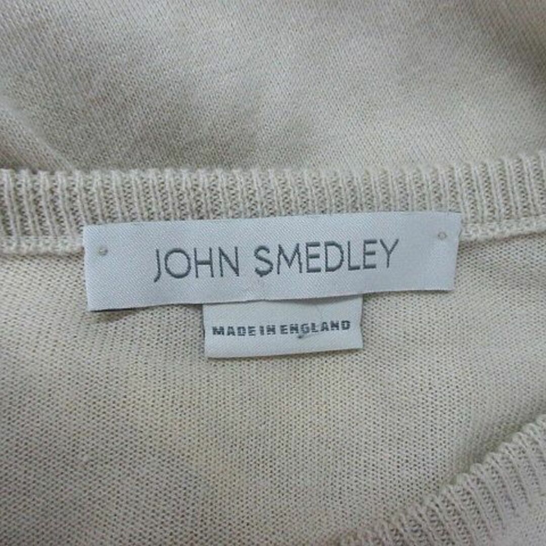 JOHN SMEDLEY(ジョンスメドレー)のJOHN SMEDLEY 長袖 ニット セーター ベージュ系 Vネット 綿 メンズのトップス(ニット/セーター)の商品写真