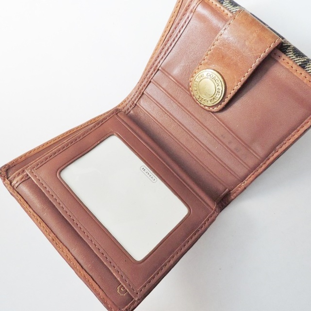 COACH(コーチ)のコーチ Wホック財布 ジャガード×レザー レディースのファッション小物(財布)の商品写真