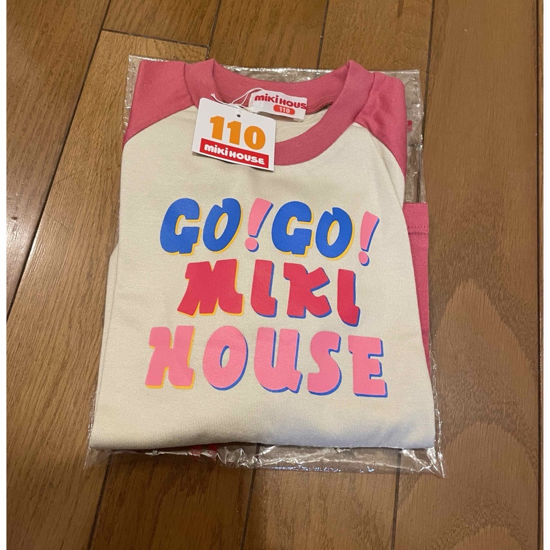 mikihouse(ミキハウス)の新品☆ミキハウス☆110  長袖　Tシャツ　レトロ　ピンク キッズ/ベビー/マタニティのキッズ服女の子用(90cm~)(Tシャツ/カットソー)の商品写真