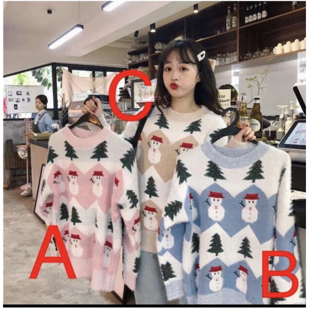 LUBA118秋冬レディース クリスマス ニット セーター トップス レディースのトップス(ニット/セーター)の商品写真