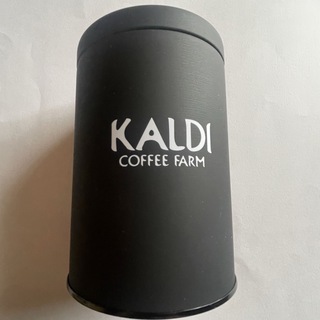 カルディ(KALDI)のカルディオリジナル キャニスター缶 ブラック 1個(容器)